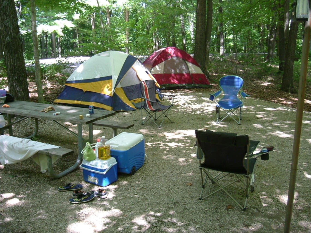 Campsite with tents