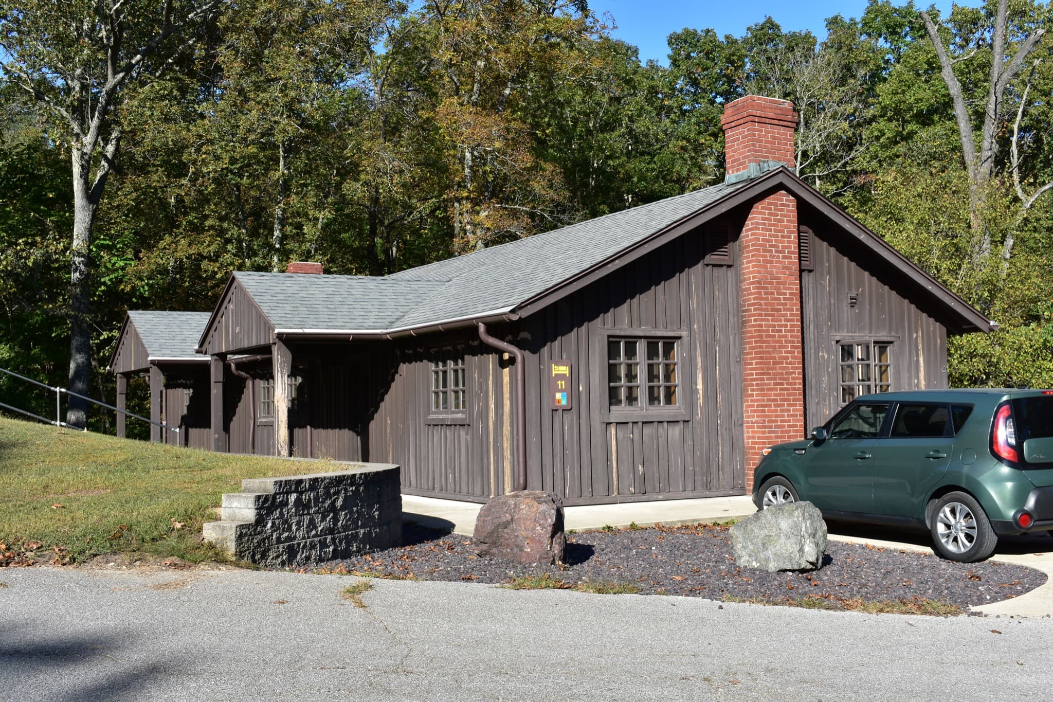 Cabin view at Meramec State Park
